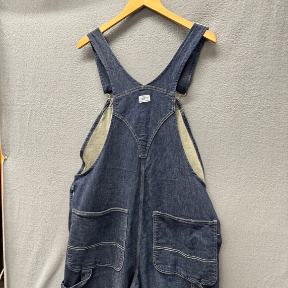 Liberty Bib Overalls Mens 38x30 (39x30 ACTUAL) Blue Denim Carpenter Utility - Picture 6 of 7